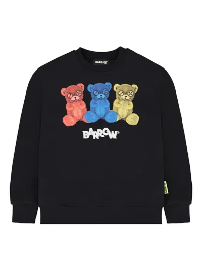 Barrow Kids' Graphic Sweatshirt In Black