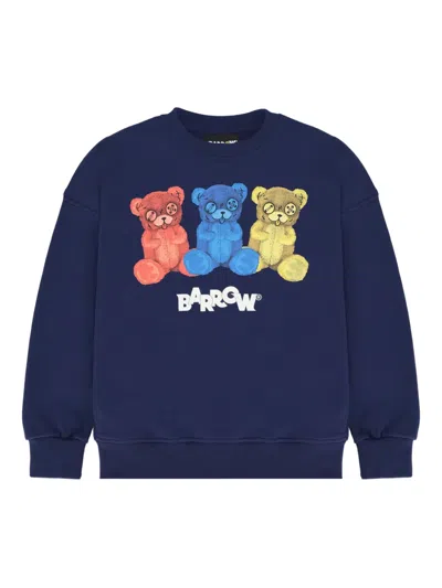 Barrow Kids' Graphic Sweatshirt In Blue