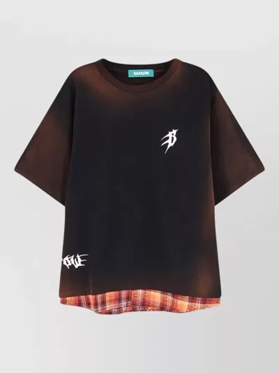 Barrow Graphic T Shirt Round Neck Layered Hem In Multi