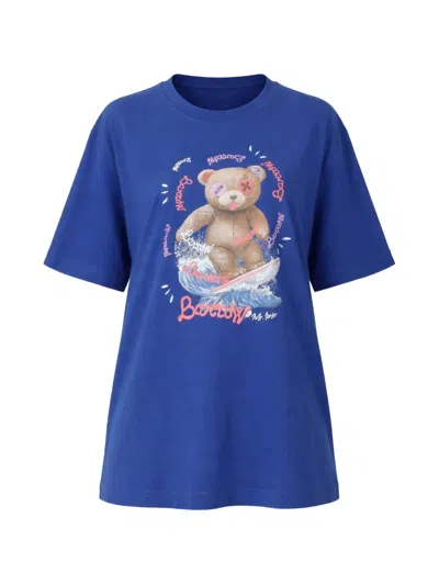 Barrow Jersey T Shirt Short Sleeves Crew Neck Graphic In Blue