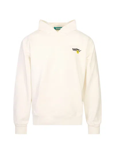 Barrow Graphic-print Cotton Hoodie In Neutral