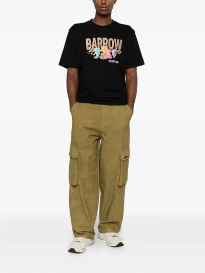 Barrow Graphic-print Cotton T-shirt In Black