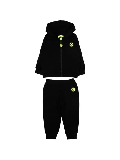 Barrow Babies' Graphic-print Hooded Tracksuit In Black