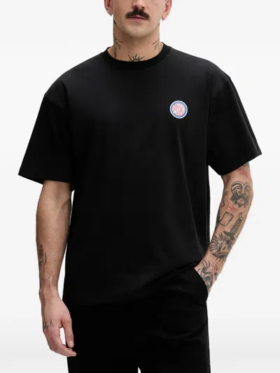 Barrow Graphic-print Logo-patch T-shirt In Black