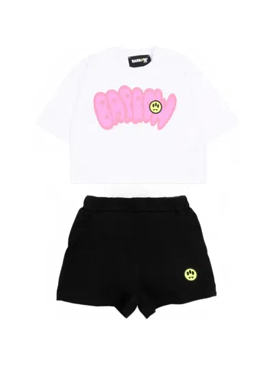 Barrow Babies' Graphic-print Shorts Set In White