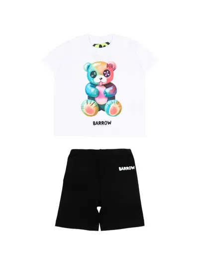 Barrow Babies' Graphic-print Shorts Set In White