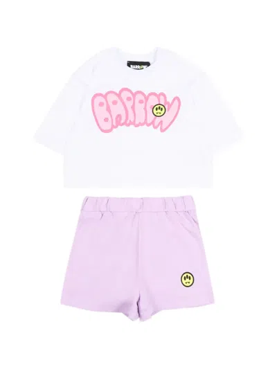 Barrow Babies' Graphic-print Shorts Set In White