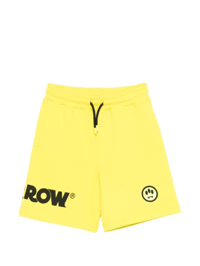 Barrow Kids' Graphic-print Shorts In Yellow