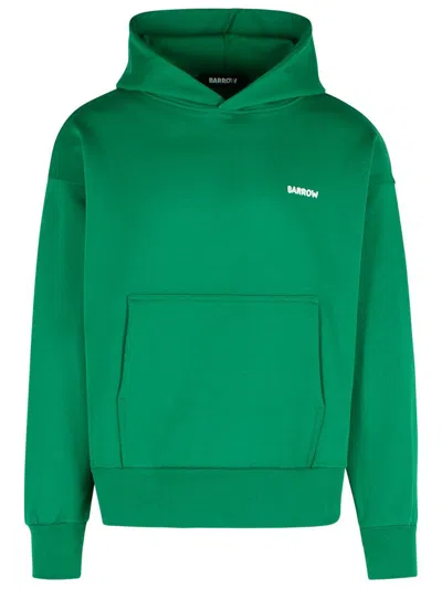 BARROW BARROW GREEN COTTON SWEATSHIRT