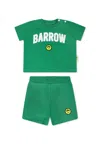 Barrow Green Suit For Babykids With Logo In Green
