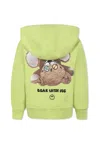 Barrow Green Sweatshirt For Kids With Bear Print In Green