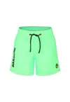 Barrow Green Swim Shorts For Boy With Smiley In Green