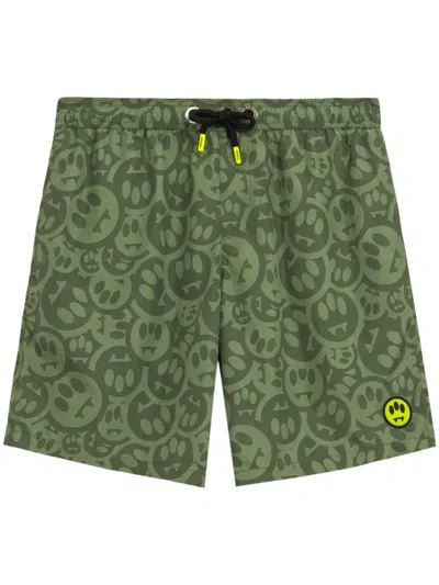 Barrow Graphic Print Swimming Shorts In Green