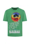 Barrow Green T-shirt For Boy With Smiley In Green