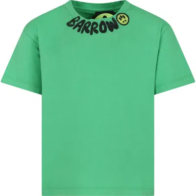 Barrow Green T-shirt For Kids With Smiley