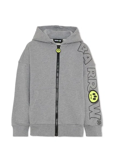 Barrow Grey Sweatshirt For Kids With Smiley In Gray