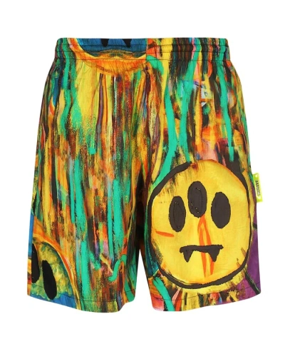 Barrow Printed Cotton Bermuda Shorts In Multi