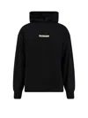 Barrow Kangaroo Pocket Cotton Sweatshirt In Black