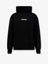 Barrow Kangaroo Pocket Cotton Sweatshirt In Black