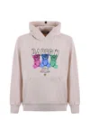 Barrow Dove Logo Print Hoodie In Beige