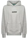 Barrow Hooded Knitwear With Back Graphic Print In Gray