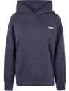 Barrow Cotton Hooded Sweatshirt In Blue
