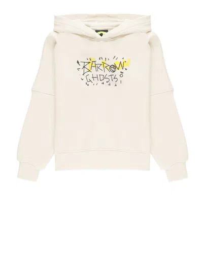 Barrow Kids' Hoodie With Logo In Ivory