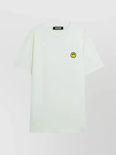 Barrow Iconic Smile T-shirt Crew Neck In White