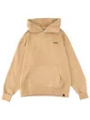 Barrow Oversized Hooded Sweatshirt Front Pocket In Brown