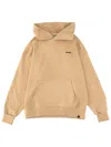 Barrow Oversized Hooded Sweatshirt Front Pocket In Brown