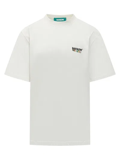 Barrow Iconic T-shirt With Eye-catching Logo In Cocco