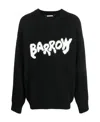 Barrow Intarsia-knit Logo Brushed Jumper In Black