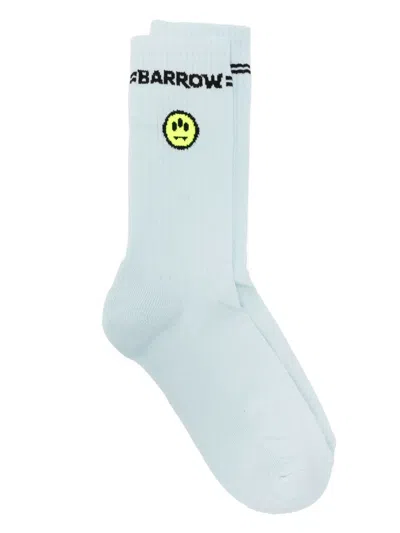 Barrow Intarsia-logo Socks In Blue