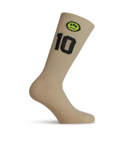 Barrow Ivory Cotton Blend Socks In Vanilla