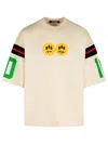 Barrow Cotton Crew Neck T-shirt Graphic Print In Beige