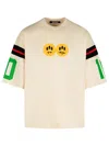 Barrow Cotton Crew Neck T-shirt Graphic Print In Vanilla