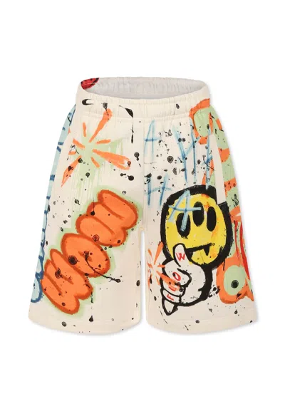Barrow Ivory Shorts For Kids With Logo