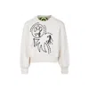 Barrow Ivory Sweatshirt For Girl With Smiley In Ivory