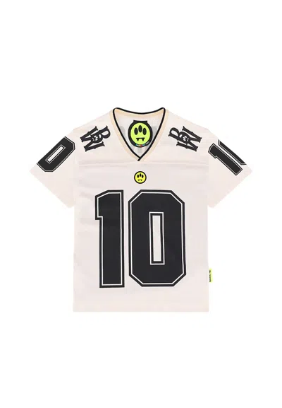 Barrow Kids' Ivory T-shirt For Boy With Numbers In Multi