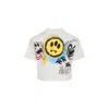 Barrow Ivory T-shirt For Girl With Smile And Writing In Ivory