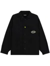 Barrow Logo Shirt Jacket In Nero