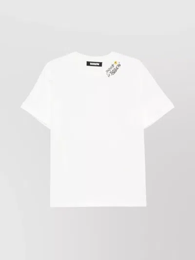 Barrow Jersey Crew Neck Graphic Print T-shirt In White