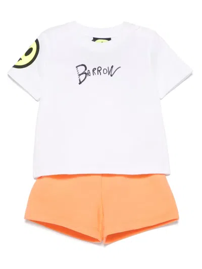 Barrow Babies' Jersey T-shirt And Shorts Set In Orange