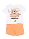 Barrow Jersey T-shirt And Shorts Set In Orange