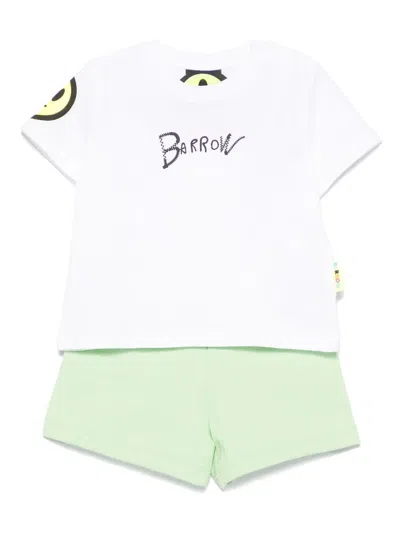 Barrow Babies' Jersey T-shirt And Shorts Set In White