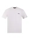 Barrow Cotton T-shirt With Teddy Print In Off White