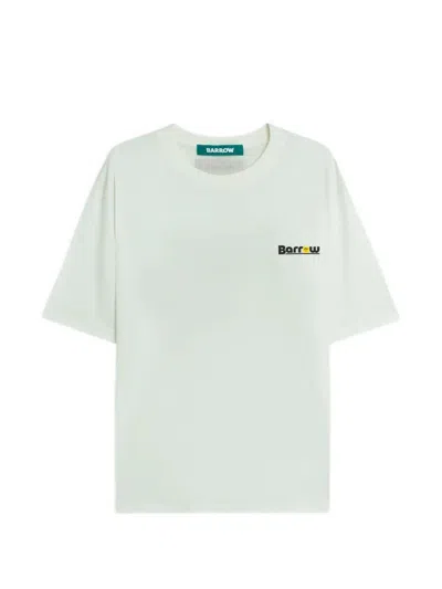 Barrow Printed Crewneck T-shirt In White