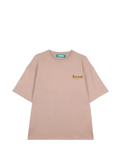 Barrow Jewel Edition Cotton T-shirt In Pink