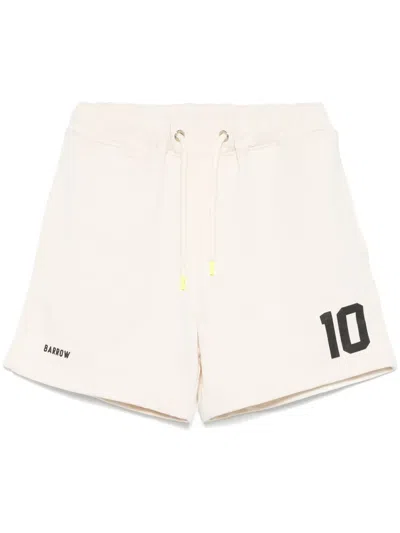 Barrow Joggingshorts Mit Nummern-print In Nude