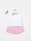 Barrow Jersey T-shirt And Shorts Set In Beige